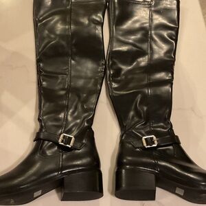 DV by Dolce Vita Glossy Black Over the Knee Boots